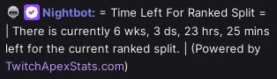 Example of Time Left Command